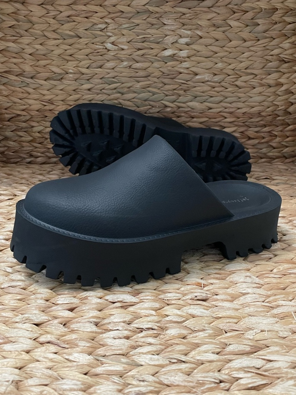 Jeffrey Campbell x Free People Bae Platform Chunky Clogg Mule Black